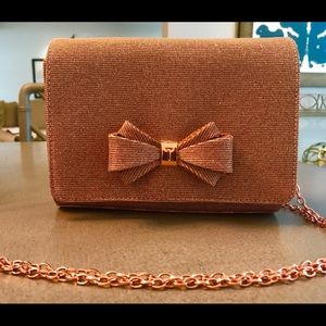 Gorgeous Rose Gold Ted Baker Evening Bag Brand New